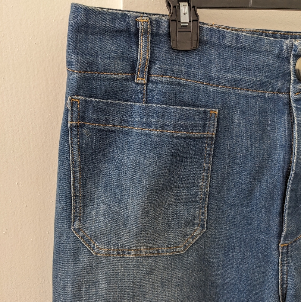 Pilcro Blue Wide Leg Cropped Jeans - Picture 16 of 16
